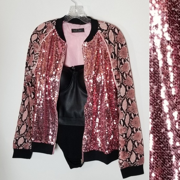 Sequin Bomber Jacket - Picture 3 of 7